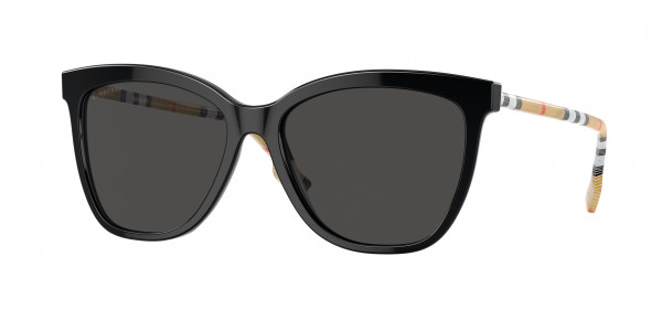 Burberry BE4308 CLARE Sunglasses, 385387 CLARE BLACK DARK GREY (BLACK)