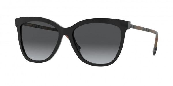Burberry BE4308F CLARE Sunglasses, 3853T3 CLARE BLACK POLAR GREY GRADIEN (BLACK)