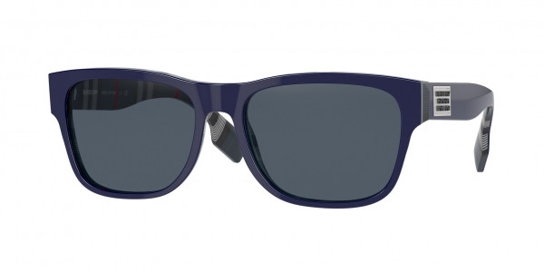 Burberry BE4309 CARTER Sunglasses, 395987 CARTER TOP BLUE ON NAVY CHECK (BLUE)