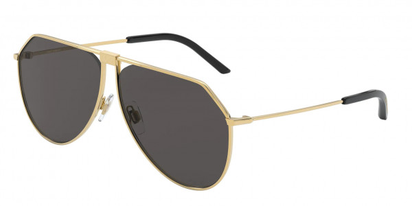 Dolce & Gabbana DG2248 Sunglasses, 02/87 GOLD DARK GREY (GOLD)