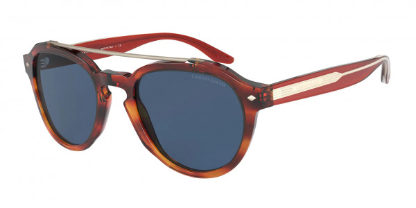 Giorgio Armani AR8129 Sunglasses, 580980 STRIPED BROWN DARK BLUE (TORTOISE)