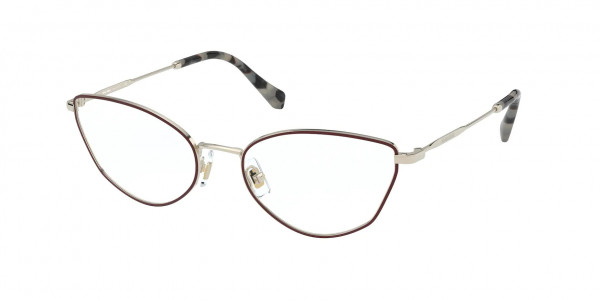 Miu Miu MU 51SV CORE COLLECTION Eyeglasses, 09B1O1 CORE COLLECTION PALE GOLD/BORD (GOLD)
