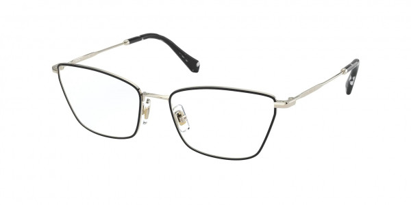 Miu Miu MU 52SV CORE COLLECTION Eyeglasses, AAV1O1 CORE COLLECTION PALE GOLD/BLAC (GOLD)