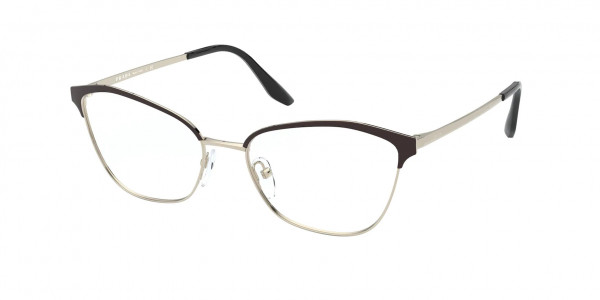 Prada PR 62XV Eyeglasses, AAV1O1 BLACK/LIGHT GOLD (BLACK)