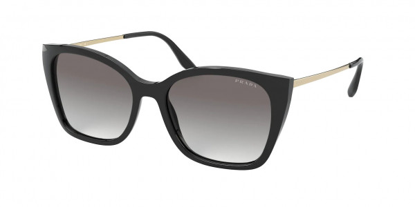 Prada PR 12XS Sunglasses, 1AB0A7 BLACK GREY GRADIENT (BLACK)