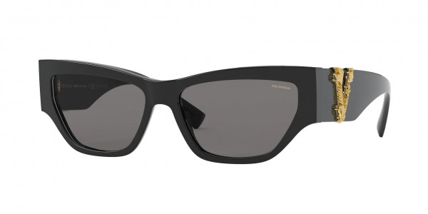 Versace VE4383 Sunglasses, GB1/81 BLACK DARK GREY - POLAR (BLACK)