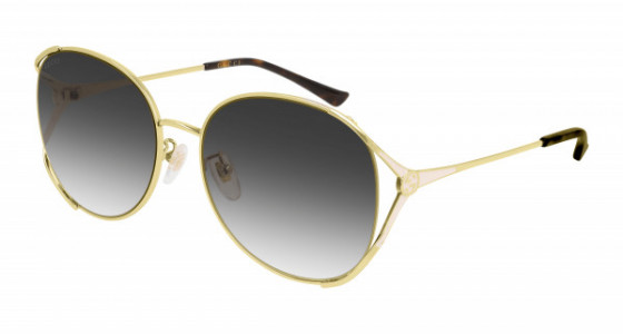 Gucci GG0650SK Sunglasses, 002 - GOLD with GREY lenses