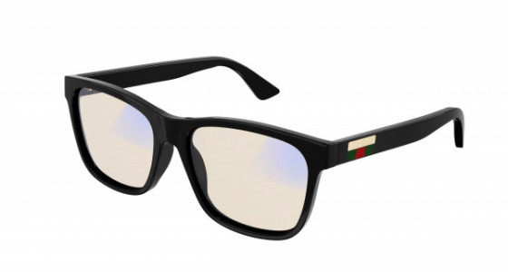 Gucci GG0746S Sunglasses, 005 - BLACK with YELLOW lenses