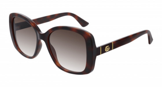 Gucci GG0762S Sunglasses, 002 - HAVANA with BROWN lenses
