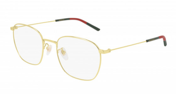 Gucci GG0681O Eyeglasses, 001 - GOLD with TRANSPARENT lenses