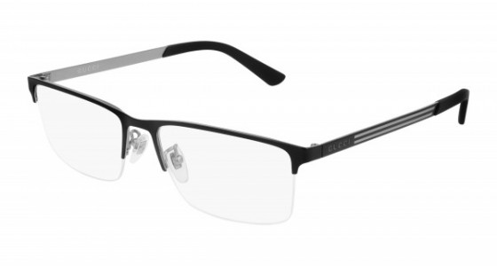 Gucci GG0694O Eyeglasses, 004 - BLACK with TRANSPARENT lenses