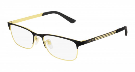 Gucci GG0700OJ Eyeglasses, 001 - BLACK with TRANSPARENT lenses