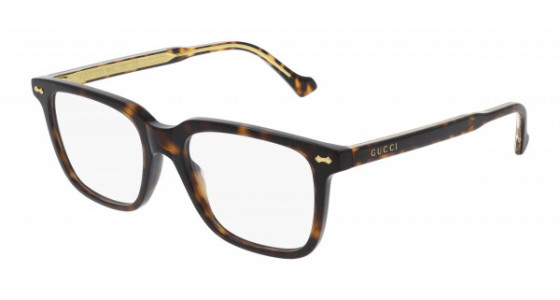 Gucci GG0737O Eyeglasses, 006 - HAVANA with TRANSPARENT lenses