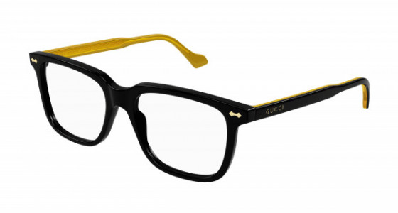 Gucci GG0737O Eyeglasses, 011 - BLACK with TRANSPARENT lenses