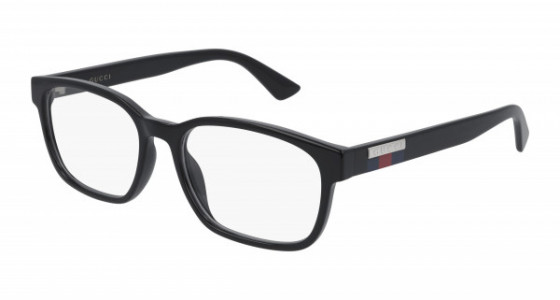 Gucci GG0749O Eyeglasses, 004 - BLACK with TRANSPARENT lenses