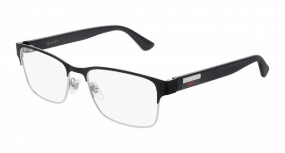 Gucci GG0750O Eyeglasses, 001 - BLACK with TRANSPARENT lenses