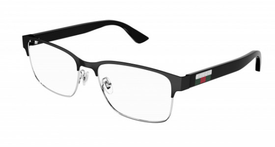Gucci GG0750O Eyeglasses, 005 - BLACK with TRANSPARENT lenses