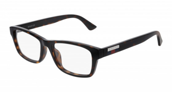 Gucci GG0771OA Eyeglasses, 002 - HAVANA with TRANSPARENT lenses