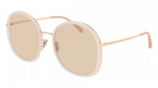 Pomellato PM0081S Sunglasses, 001 - IVORY with GOLD temples and BROWN lenses