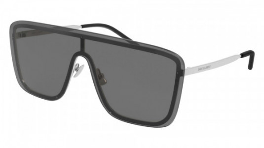 Saint Laurent SL 364 MASK Sunglasses, 002 - BLACK with BLACK lenses