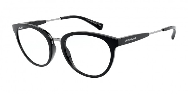 Emporio Armani EA3166F Eyeglasses, 5001 SHINY BLACK (BLACK)