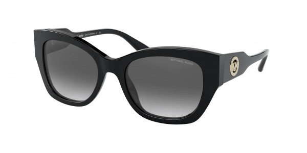 Michael Kors MK2119 PALERMO Sunglasses, 30058G PALERMO BLACK DARK GREY GRADIE (BLACK)