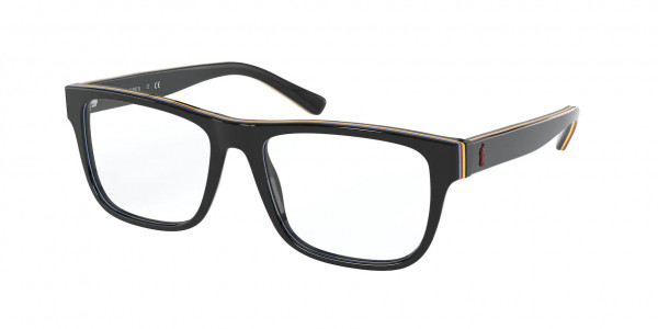 Polo PH2217 Eyeglasses, 5828 SHINY BLACK/RED/YELLOW/BLACK