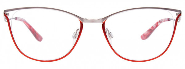 EasyClip EC546 Eyeglasses, 030 - Matt Red & Matt Silver