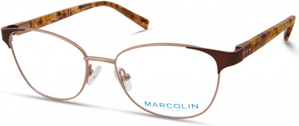Marcolin MA5021 Eyeglasses, 045 - Shiny Light Brown