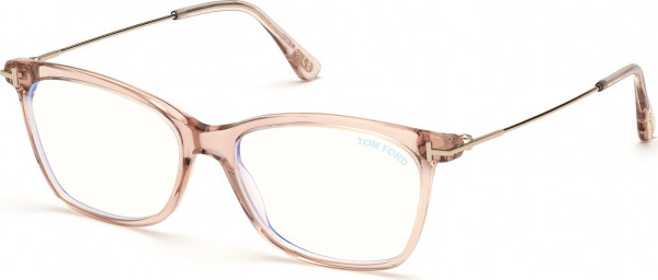 Tom Ford FT5712-B Eyeglasses, 072 - Shiny Light Pink / Shiny Pale Gold