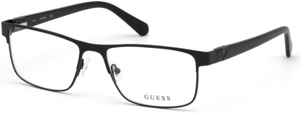 Guess GU50003 Eyeglasses, 002 - Matte Black / Matte Black