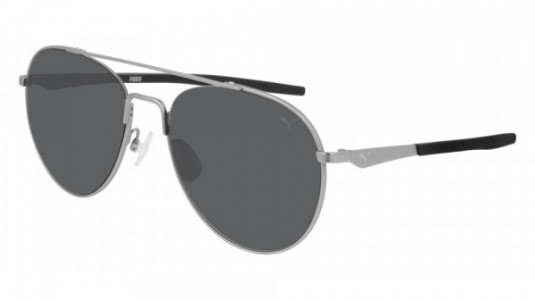 Puma PU0247S Sunglasses, 001 - RUTHENIUM with SMOKE lenses