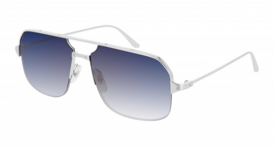 Cartier CT0230S Sunglasses, 004 - SILVER with RED lenses