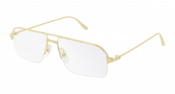 Cartier CT0231O Eyeglasses, 001 - GOLD with TRANSPARENT lenses