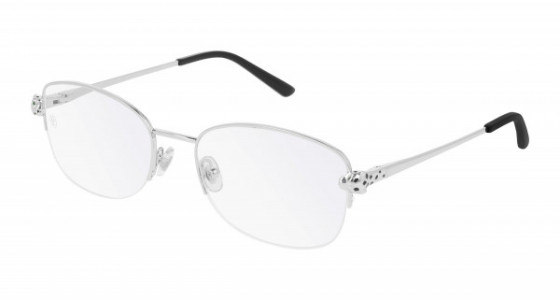 Cartier CT0235O Eyeglasses, 002 - SILVER with TRANSPARENT lenses