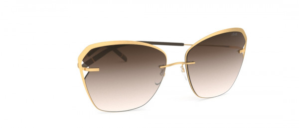 Silhouette Titan Accent Shades 8174 Sunglasses, 7530 Classic Brown Gradient