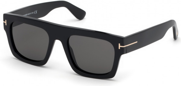 Tom Ford FT0711 FAUSTO Sunglasses, 01A - Shiny Black / Shiny Black