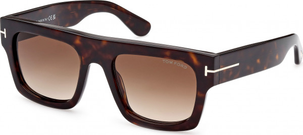 Tom Ford FT0711 FAUSTO Sunglasses, 52F - Dark Havana / Dark Havana