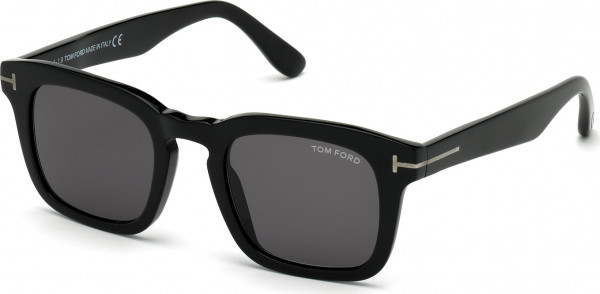 Tom Ford FT0751-N DAX Sunglasses, 01A - Shiny Black / Shiny Black