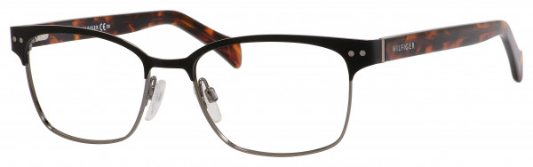 Tommy Hilfiger T. Hilfiger 1306 Eyeglasses, 0VJC Black Ruthenium Havana Brown