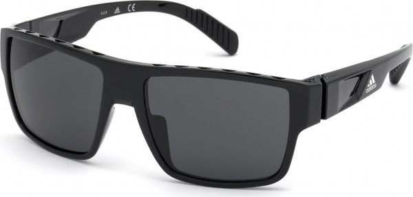 adidas SP0006 Sunglasses, 01A - Shiny Black