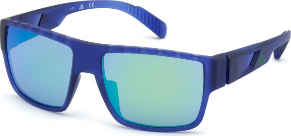 adidas SP0006 Sunglasses, 91Q - Matte Blue / Matte Blue
