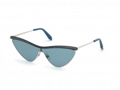 Atelier Swarovski SK0239-P Sunglasses, 16W - Shiny Palladium, Blue Crystals, Shiny Transp. Blue/ Gradient Blue