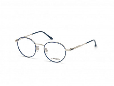 Longines LG5004-H Eyeglasses, 090 - Shiny Palladium, Shiny Transp. Blue, Shiny Transp. Blue