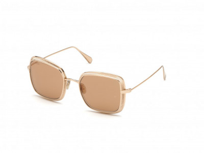 Omega OM0017-H Sunglasses, 33G - Shiny Pink Gold / W. Silver Flash