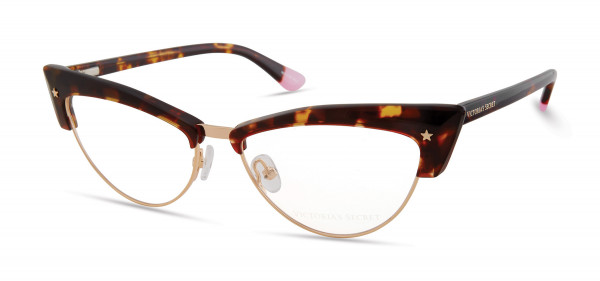 Victoria's Secret VS5018 Eyeglasses, 052 - Gold/tortoise Rim W/ Gold Star On End Pieces, Tortoise Temple