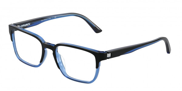 Starck Eyes SH3066 Eyeglasses, 0004 BLACK/BLUE (BLACK)