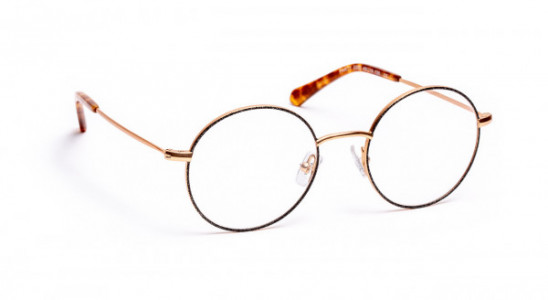 J.F. Rey PARTY Eyeglasses, BLACK GLITTER/SATIN GOLD 12/16 GIRL (0050)