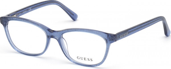 Guess GU9191 Eyeglasses, 092 - Light Blue/Monocolor / Shiny Light Blue