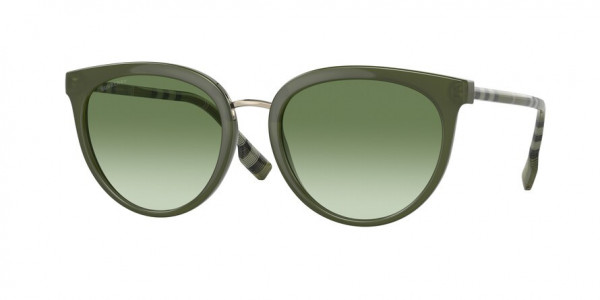 Burberry BE4316 WILLOW Sunglasses, 40098E WILLOW GREEN GRADIENT GREEN (GREEN)